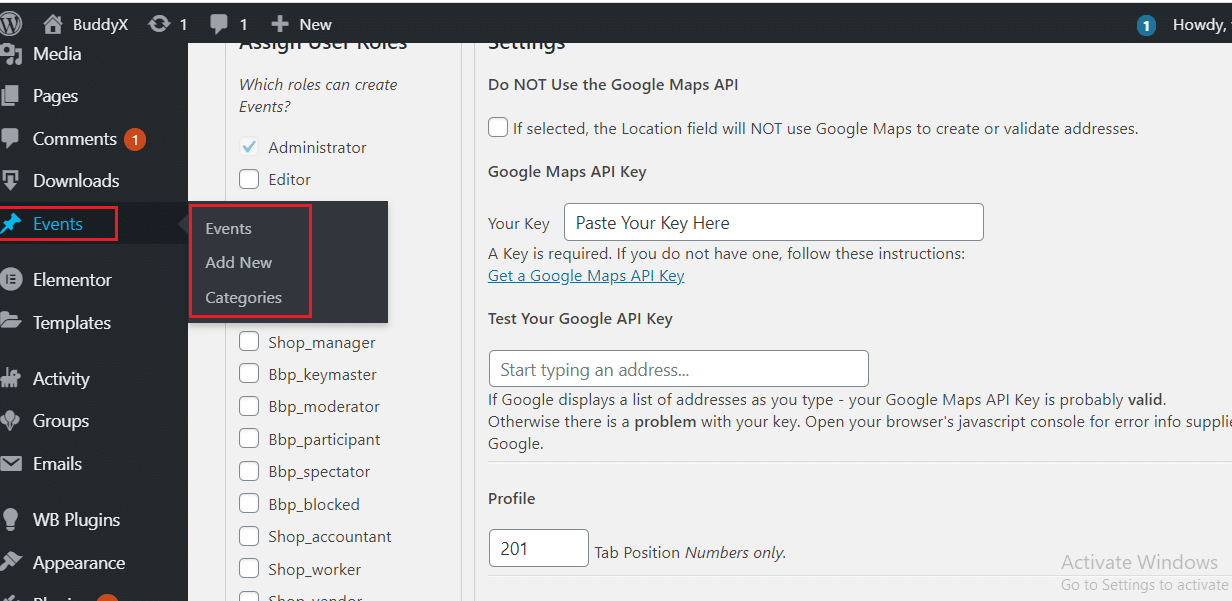 buddypress simple event plugin