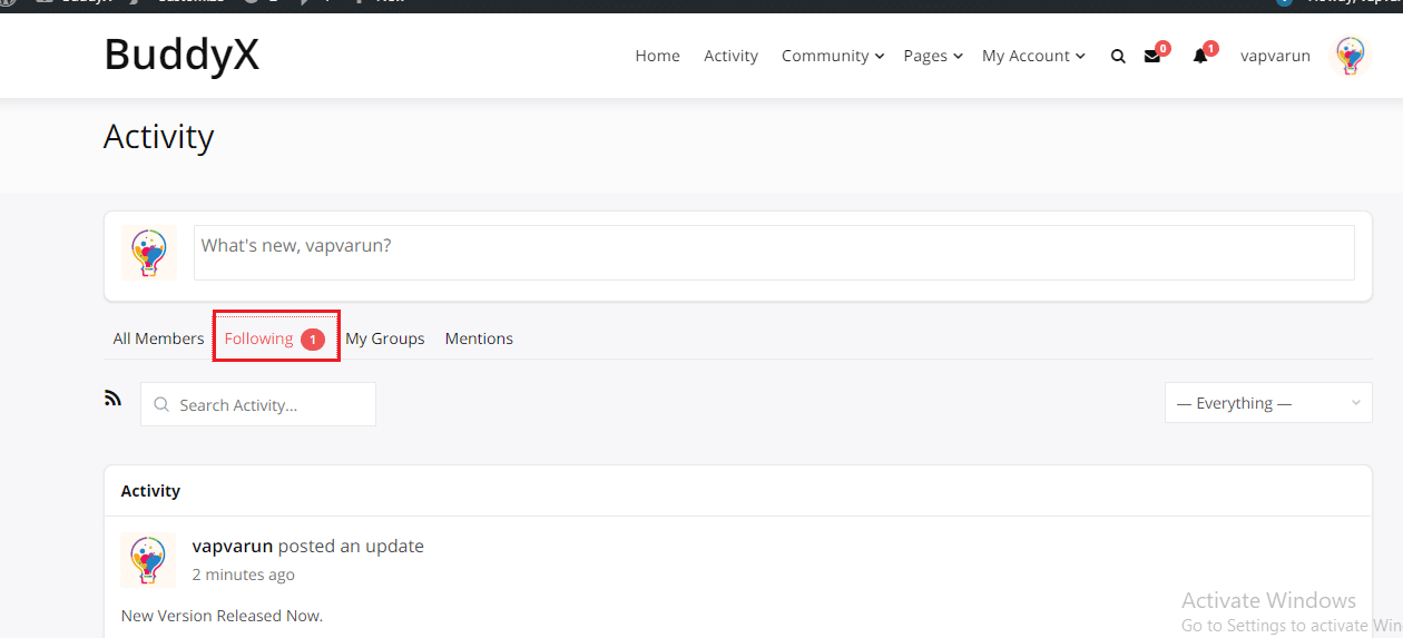 buddypress follow plugin