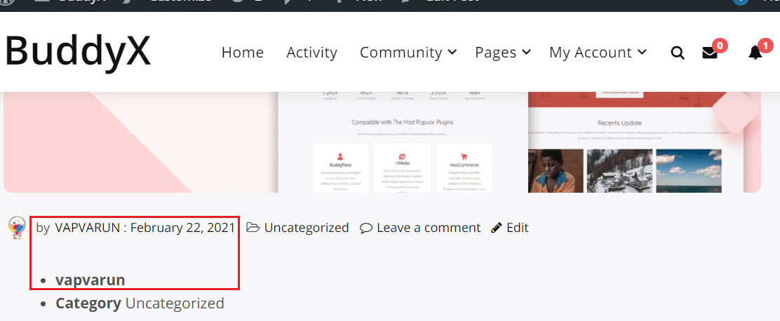 edit post buddypress plugin