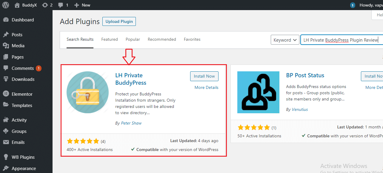 LH Private BuddyPress Plugin