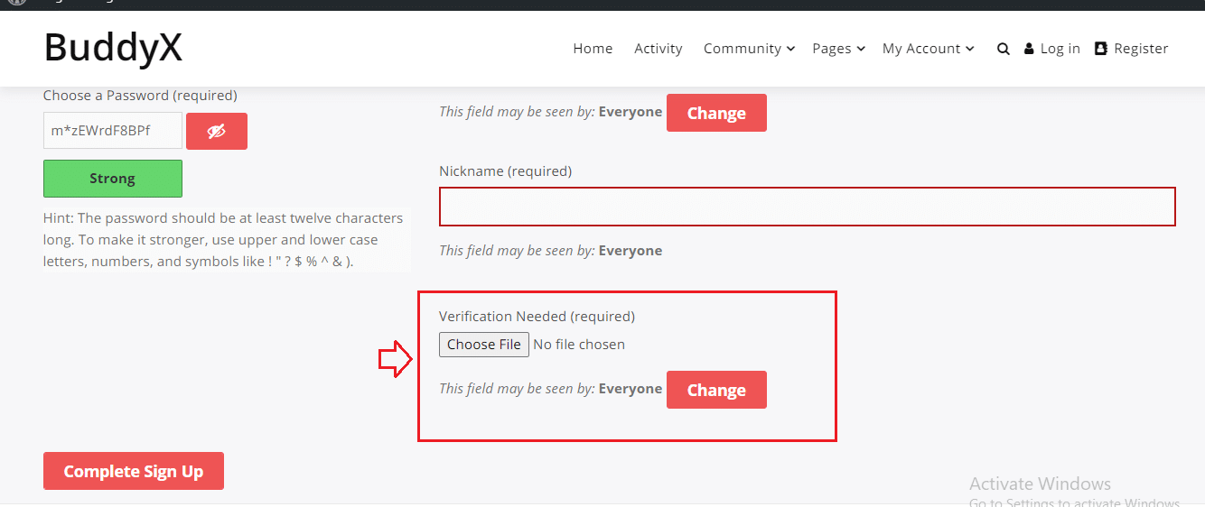 BuddyPress XProfile Custom Image Field plugin