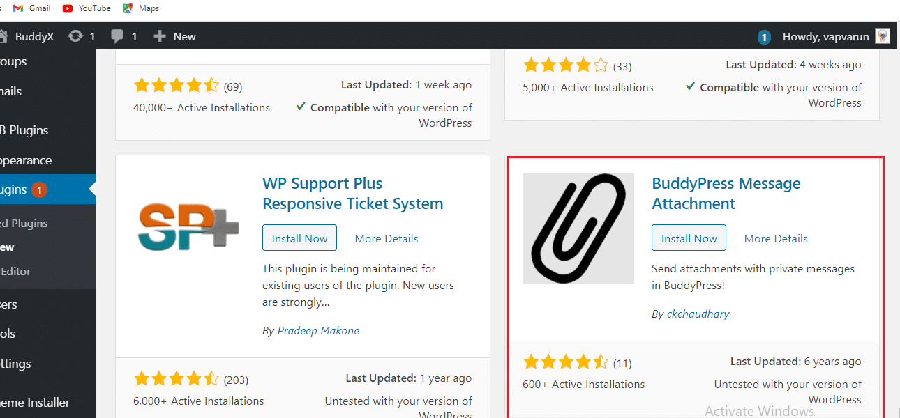 BP Message Attachment Installation