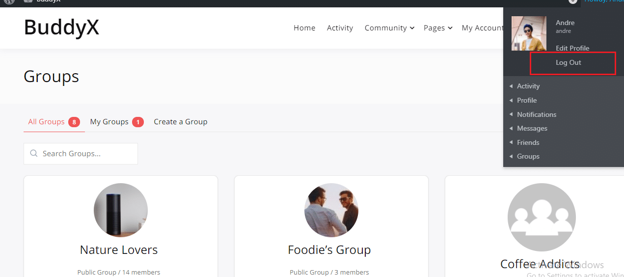 LH BuddyPress plugin