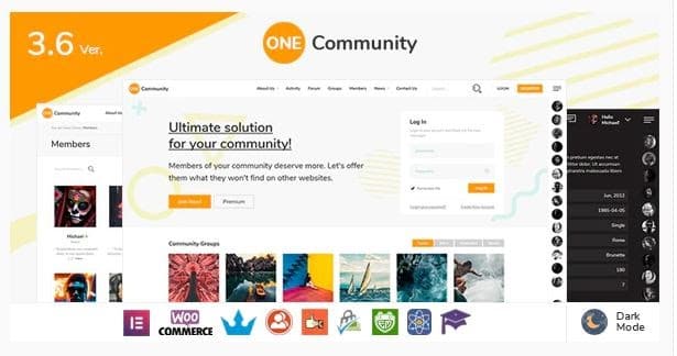 WordPress intranet theme One Community