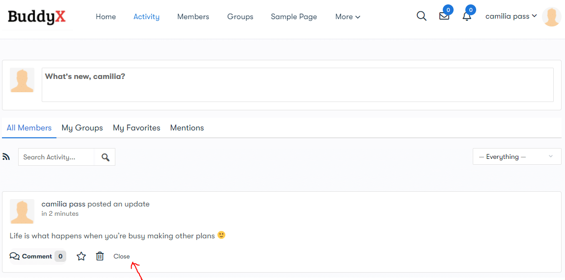 BuddyPress Lock and Unlock Activity Plugin