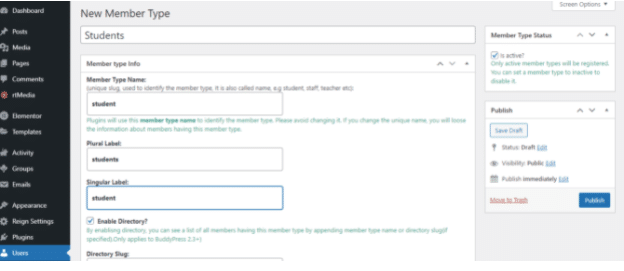 BuddyPress Member Type Generator