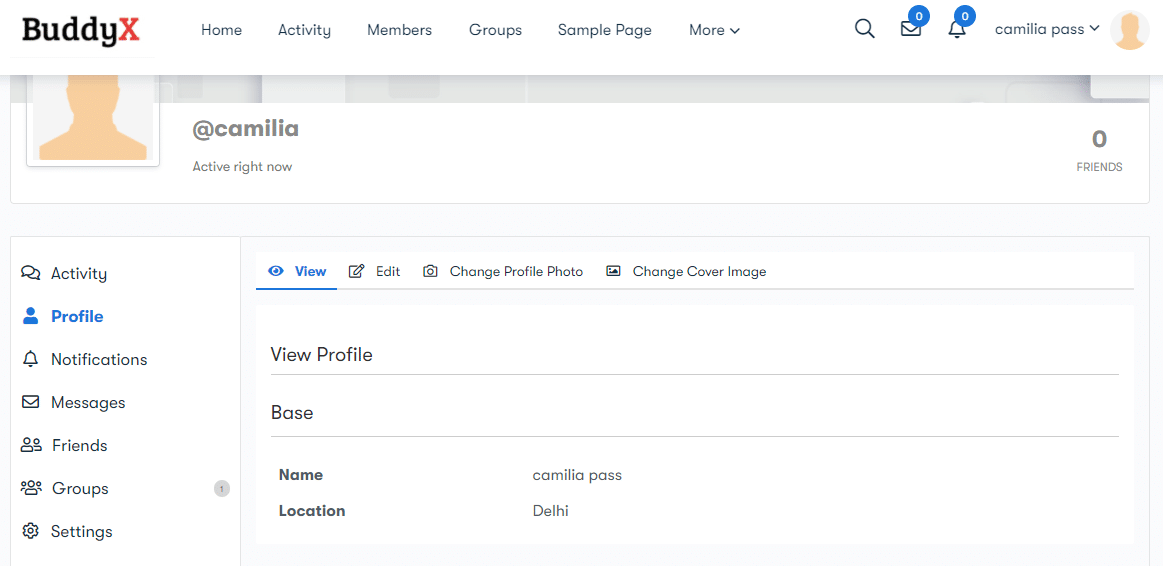 Buddypress Non-Editable Profile Fields fron end