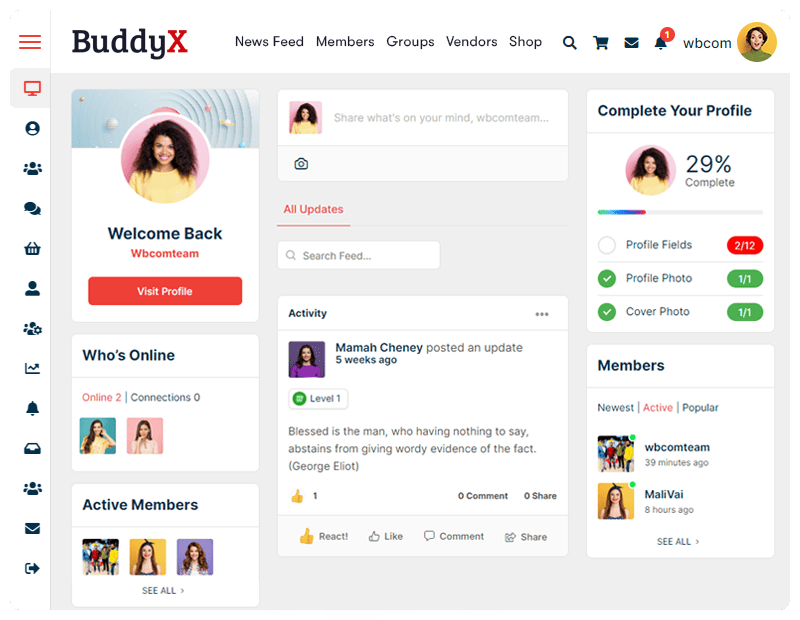 BuddyX theme