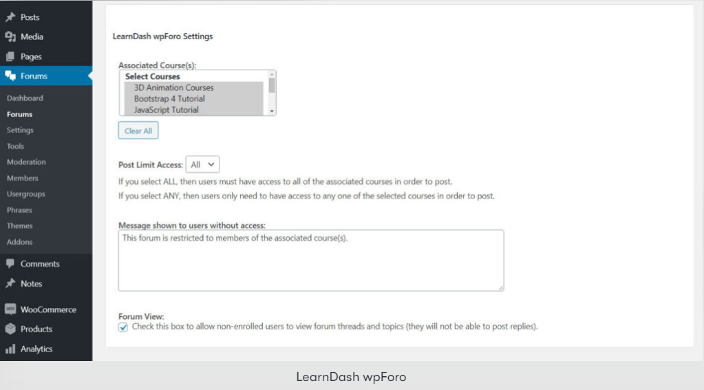 LearnDash wpForo