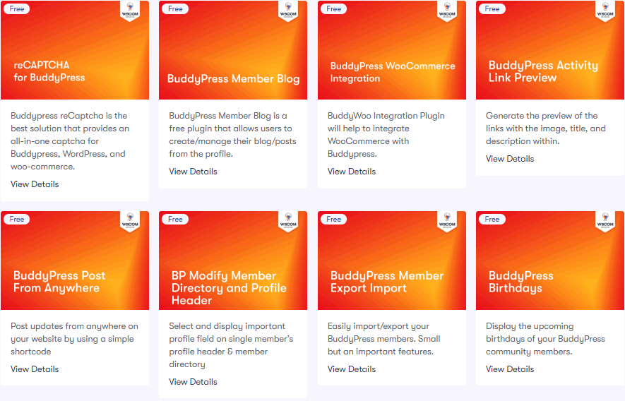 free buddypress addons