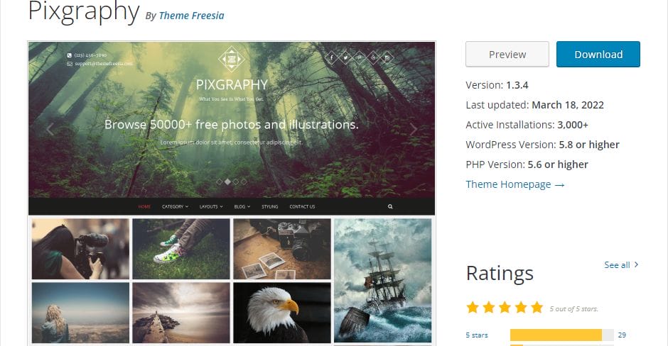 Pixgraphy- WordPress Photography Themes