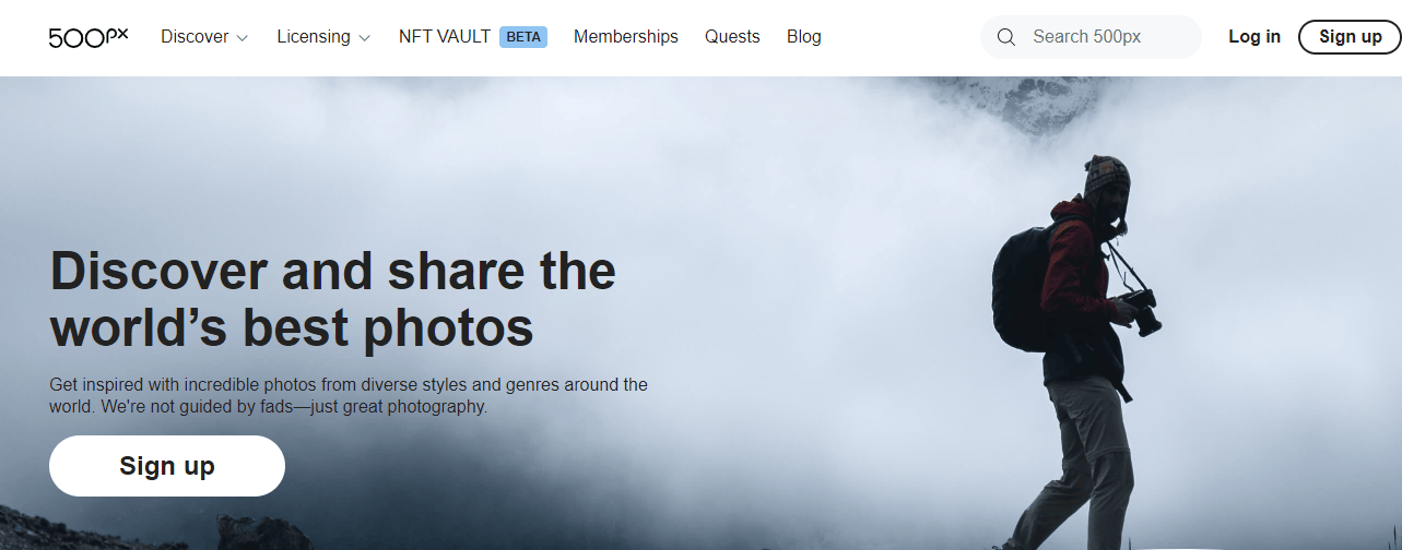 500px- Photography Websites