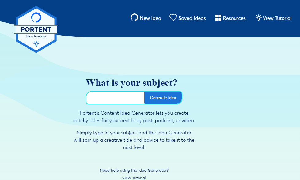 Portent's Content Idea Generator