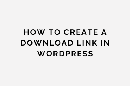 How To Create A Download Link In WordPress