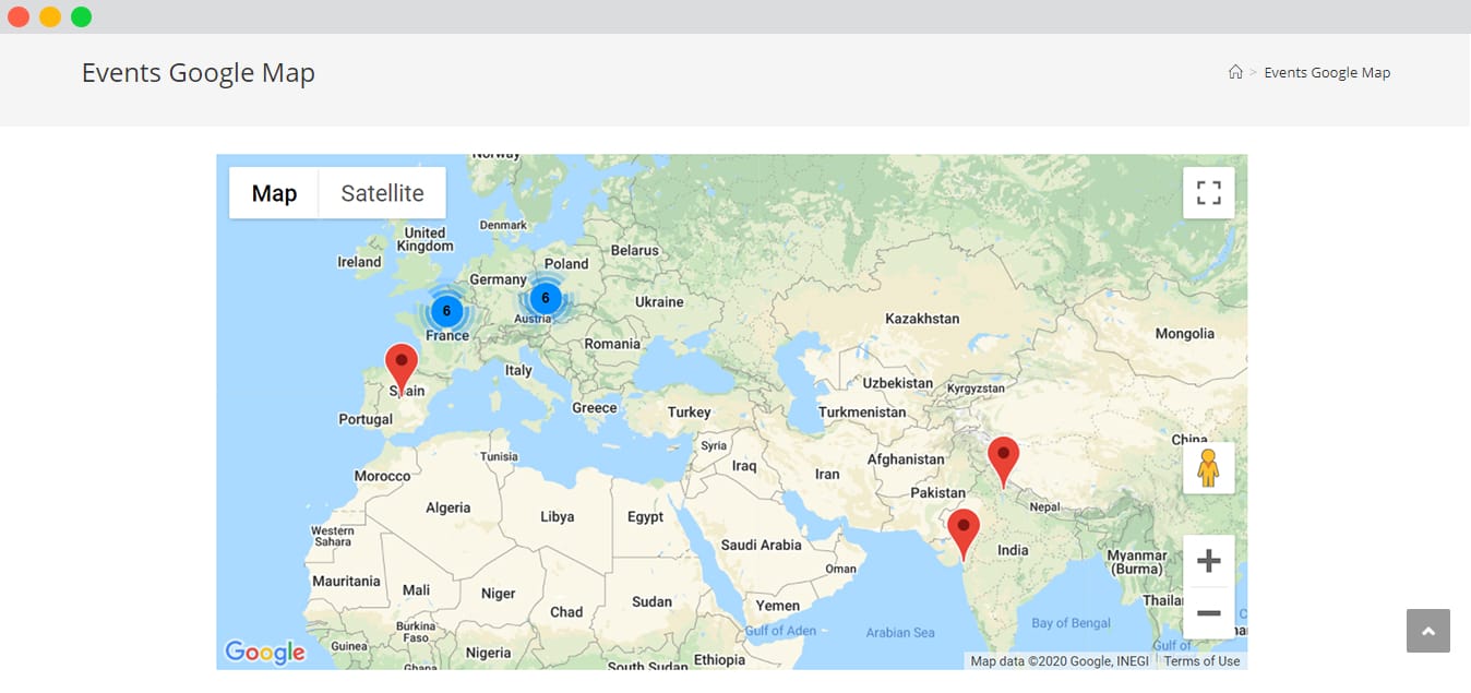 WP Event Manager google map integration