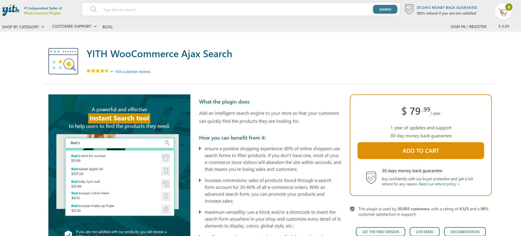 YITH WooCommerce AJAX Search