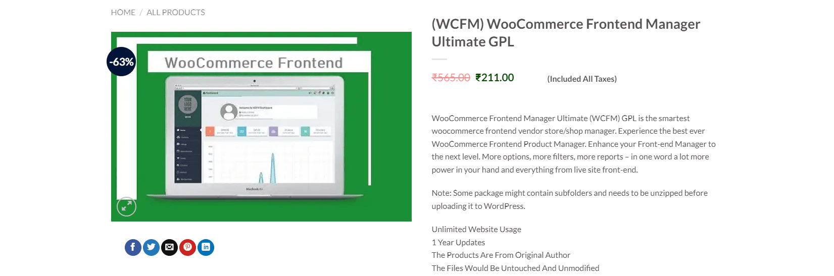 (WCFM) WooCommerce Frontend Manager Ultimate GPL
