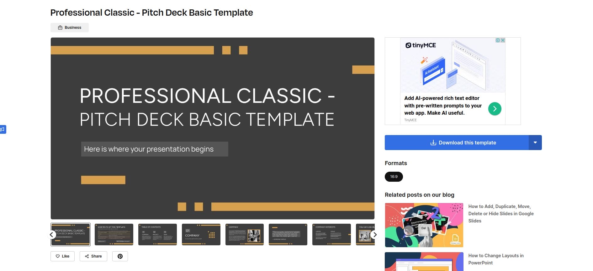 Classic Presentation Deck Template