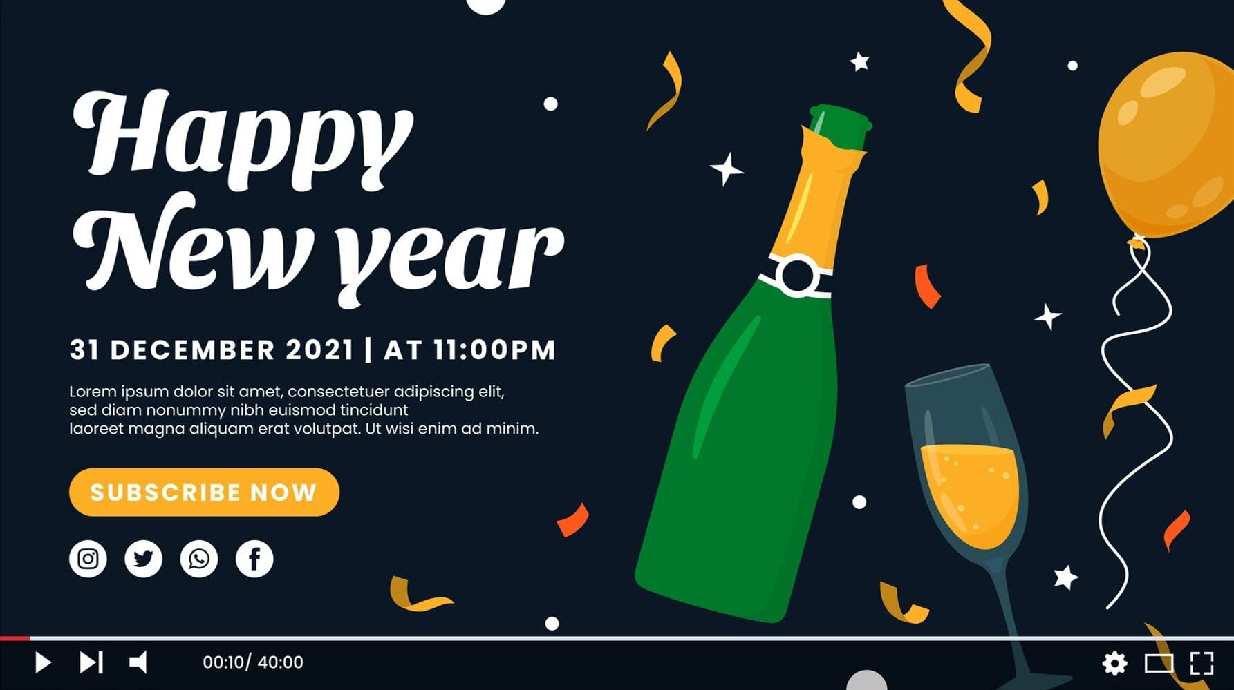 New Year Wishes Video Maker