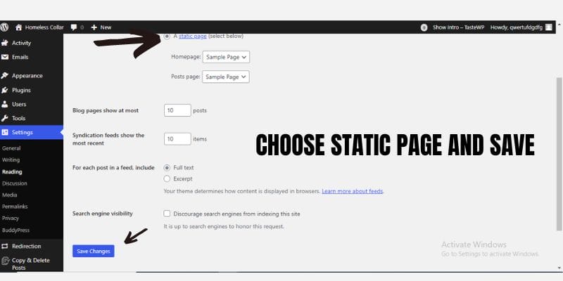 static page