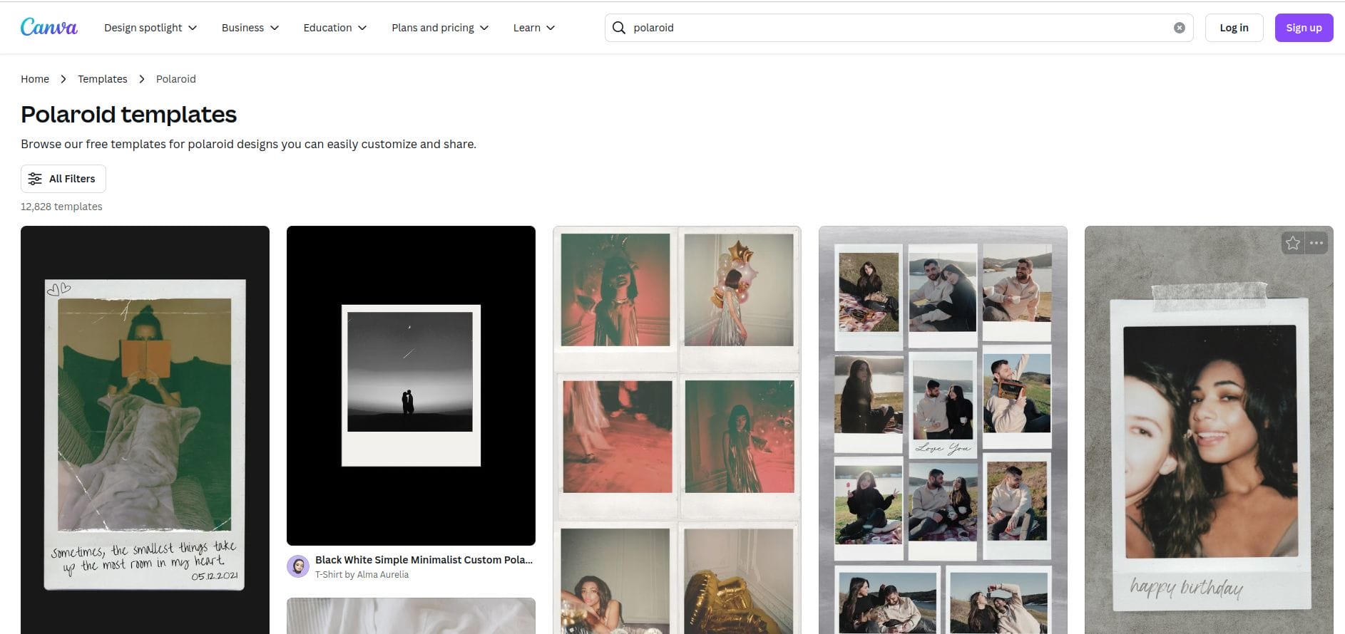 Canva Polaroid Frame Template