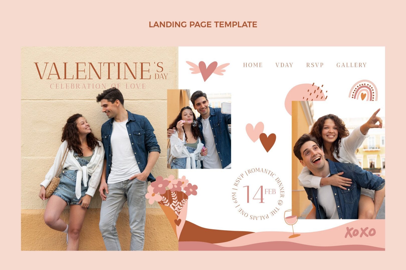 create a Valentine Day collage