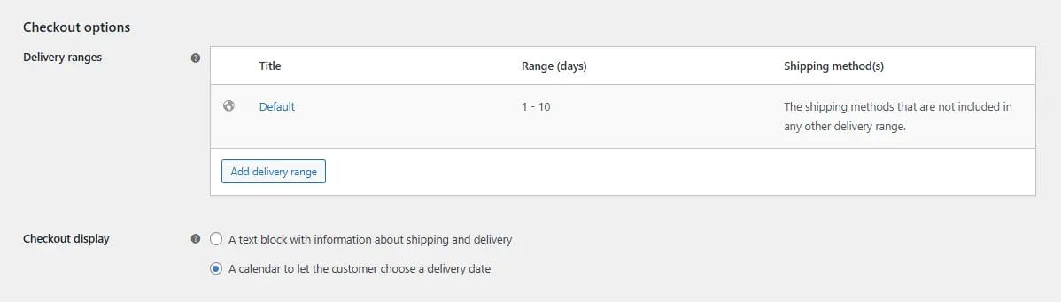Customize the Checkout Calendar