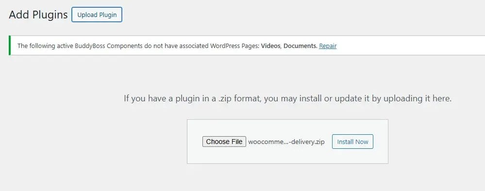 Install and active plugin
