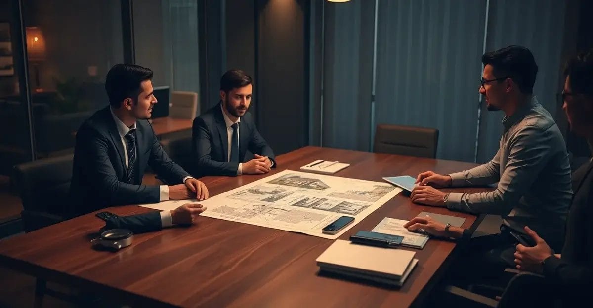 Real estate professionals networking and collaborating at a modern conference, representing the community platform concept for agents and brokers