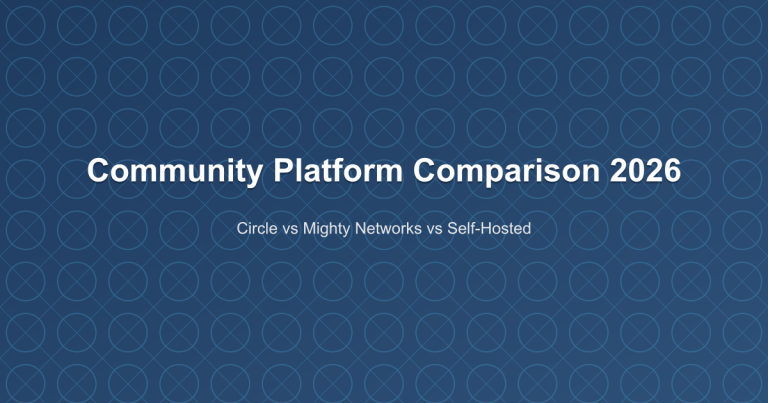 Community platform comparison 2026 - Circle vs Mighty Networks vs self-hosted WordPress