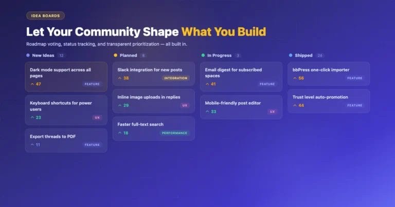 Jetonomy idea boards with voting and status tracking