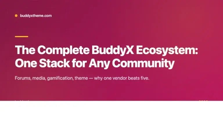 Banner for complete BuddyX ecosystem community stack